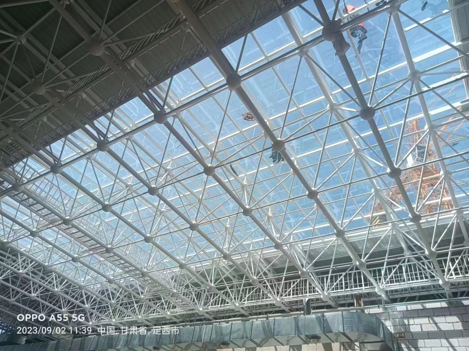 山東華中工程案例——甘肅定西游泳館、體育館網架工程